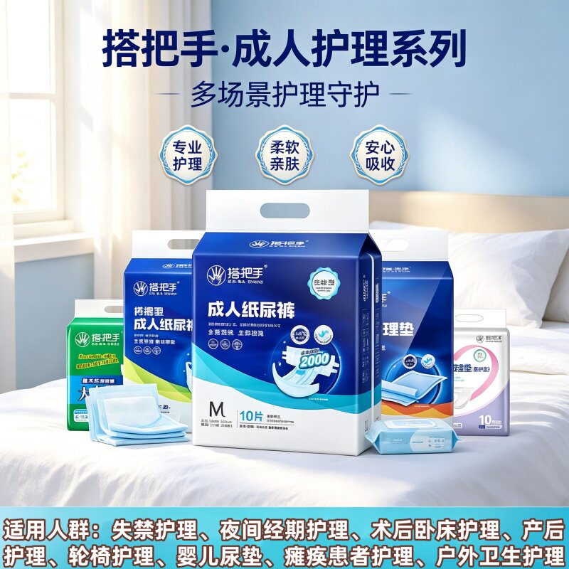 加厚搭把手成人护理垫纸尿垫隔尿垫产褥垫老人姨妈一次性大号干爽