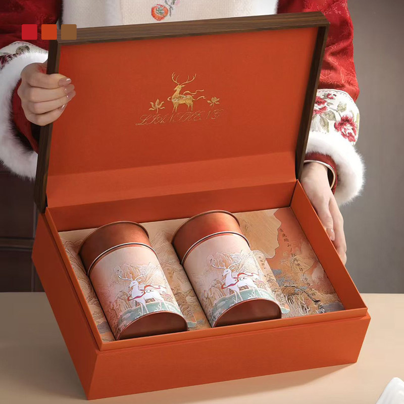 春节高档茶叶罐铁罐茶叶包装盒红茶白茶普洱通用年货礼盒定制logo,包装,茶叶包装,淘宝优惠券,粉丝福利购,淘宝优惠卷