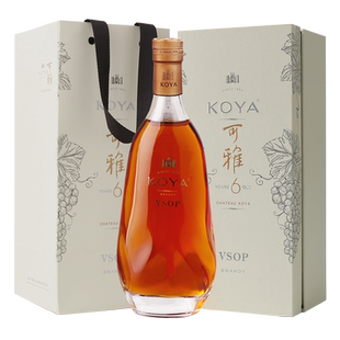 张裕白兰地旗舰店 可雅酒庄白兰地vsop洋酒单瓶 桶藏6年375ml