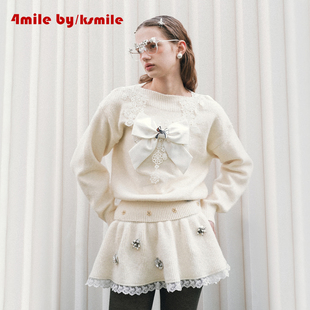 KSMILE 4MILE 蕾丝拼接可拆卸针织连衣裙套装 年货狂欢季