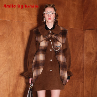 KSMILE 4MILE 娃娃领蝴蝶结马甲两件套减龄大衣 年货狂欢季