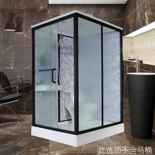长方形淋浴房整体浴室干湿分离家用一体式 卫浴钢化玻璃隔断沐浴房