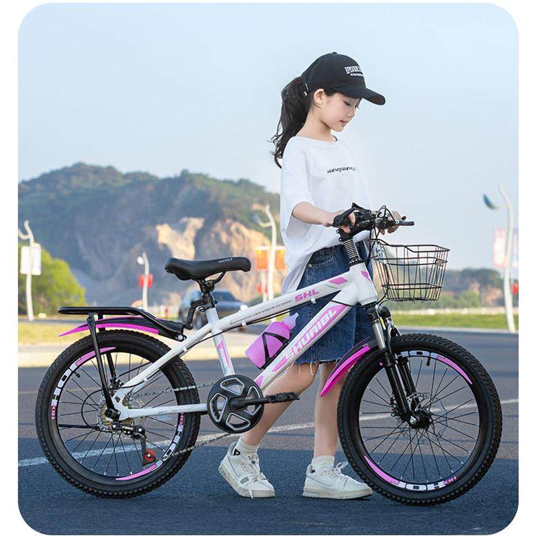 儿童自行车7-18岁中大童学生单车男女孩碟煞减震山地单速变速车
