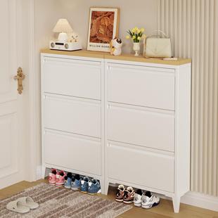 超薄鞋柜12-15cm钢制家用门口入户楼道玄关挂墙铁皮柜金属大容量