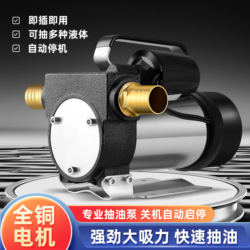 电动抽油泵柴油12v24v220v伏自吸泵加油机车载小型加油泵抽油神器