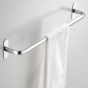 免打孔毛巾架不锈钢浴室挂件浴巾挂钩洗手间单杆双杆卫生间毛巾杆