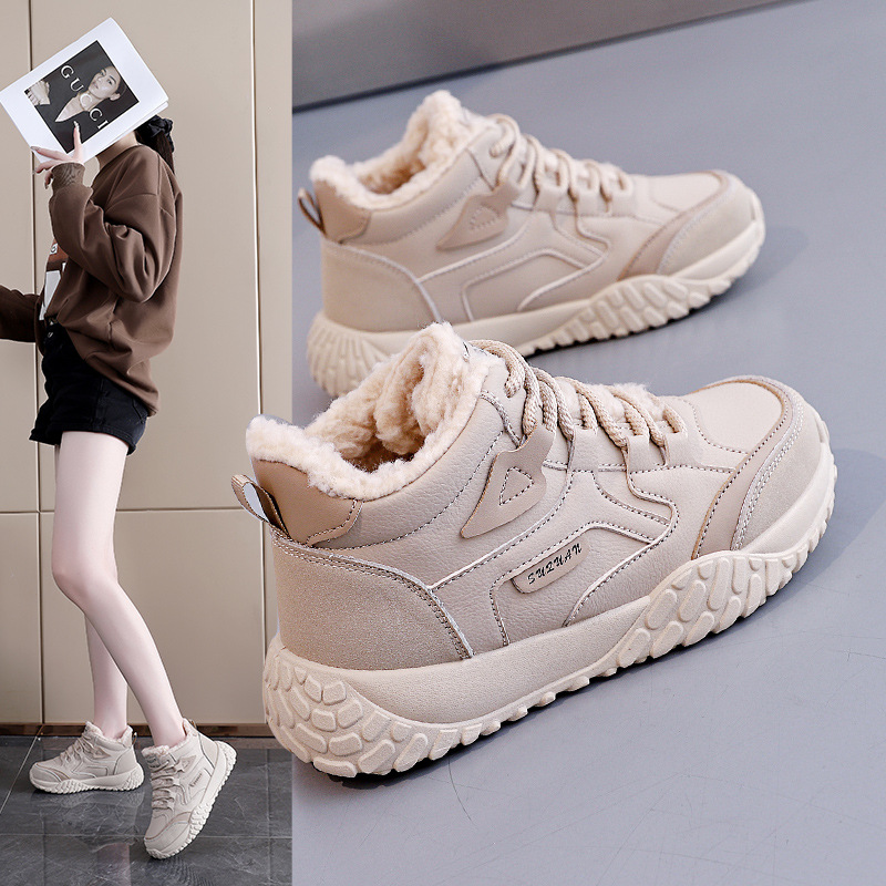 2025冬季新款加绒老爹鞋女ins韩版学生运动跑步休闲保暖棉鞋K5207