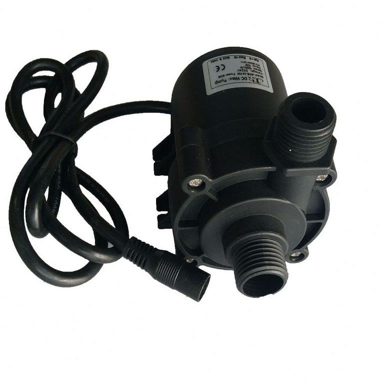 12V24V水泵大功率热水器管道增加压洗鞋机水冷循环直流无刷潜水泵