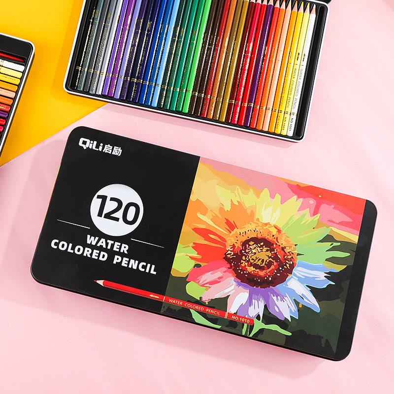 【豆腐哥推荐】启励向日葵72色水溶彩铅儿童绘画填色铅笔美术生用