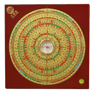 万福堂罗盘风水盘高精度八寸三元三合综合盘专业初学者大字体大号