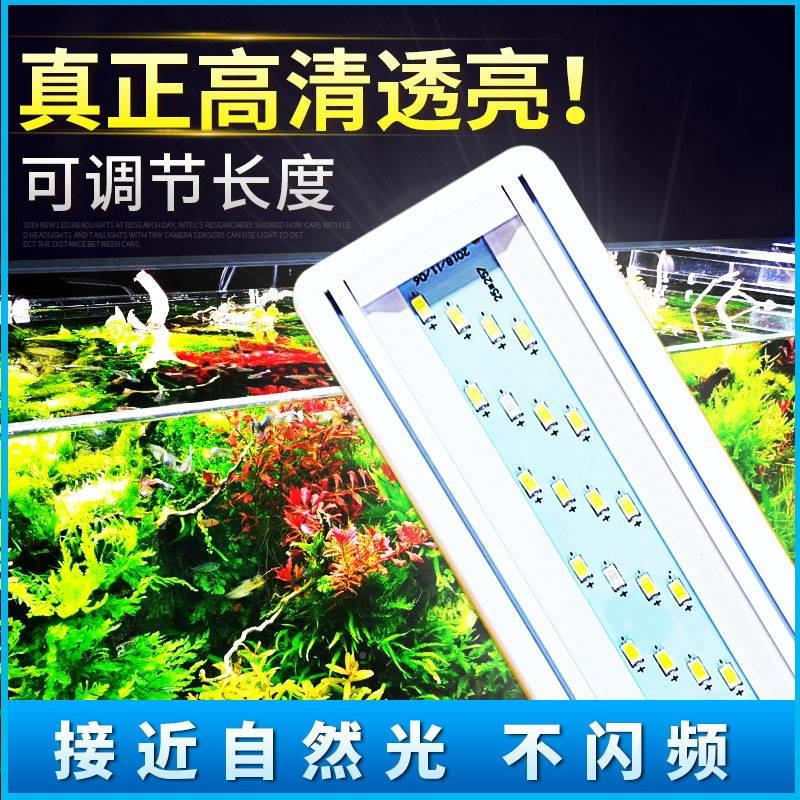 鱼缸水草灯led全光谱节能照明超亮防水小型迷你支架水族箱增色灯