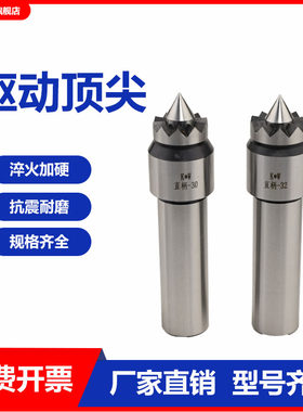 端面单支驱动顶针莫氏4号MT5轴加工铣齿机高精度拨盘驱动尖顶