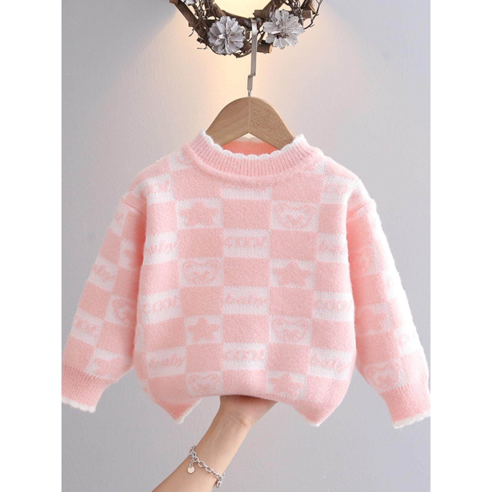 女童冬季毛衣2025秋冬装新款水貂绒儿童针织衫加绒加厚宝宝打底衫,童装/婴儿装/亲子装,毛衣/针织衫,淘宝优惠券,粉丝福利购,淘宝优惠卷