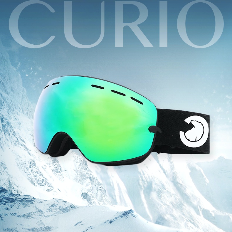 curio户外滑雪眼镜双板球面