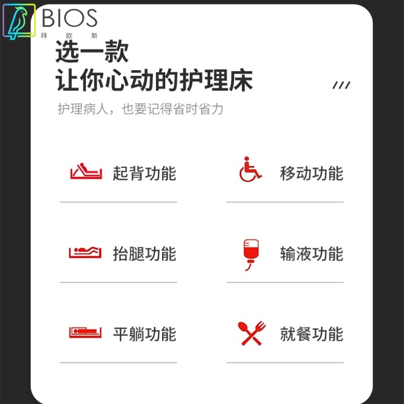 单双摇护理床 手摇多功能医院医用老人家用瘫痪病人带便孔护理床