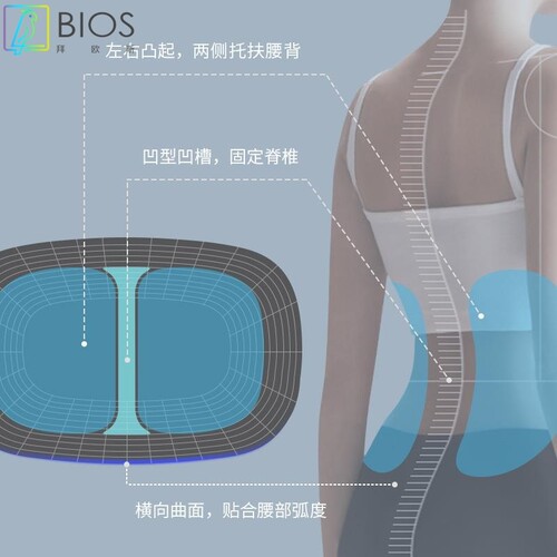 7C七西大黄蜂按摩腰靠按摩器腰椎按摩仪背部靠枕多功能热敷理疗枕