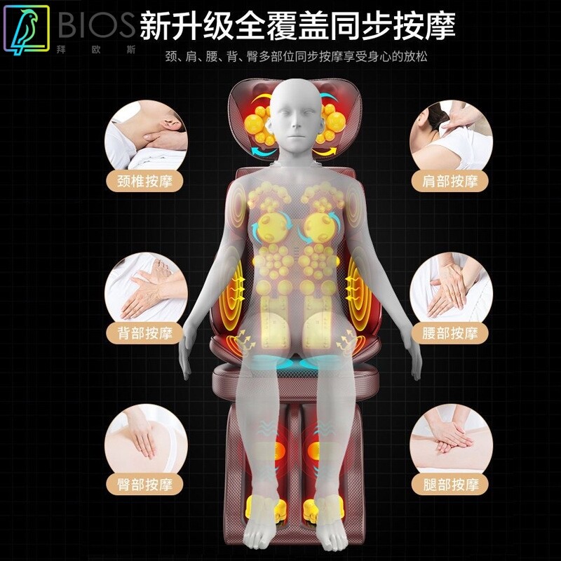 颈椎按摩器电动全身多功能按摩靠垫肩颈部背部腰部揉捏坐椅垫家用