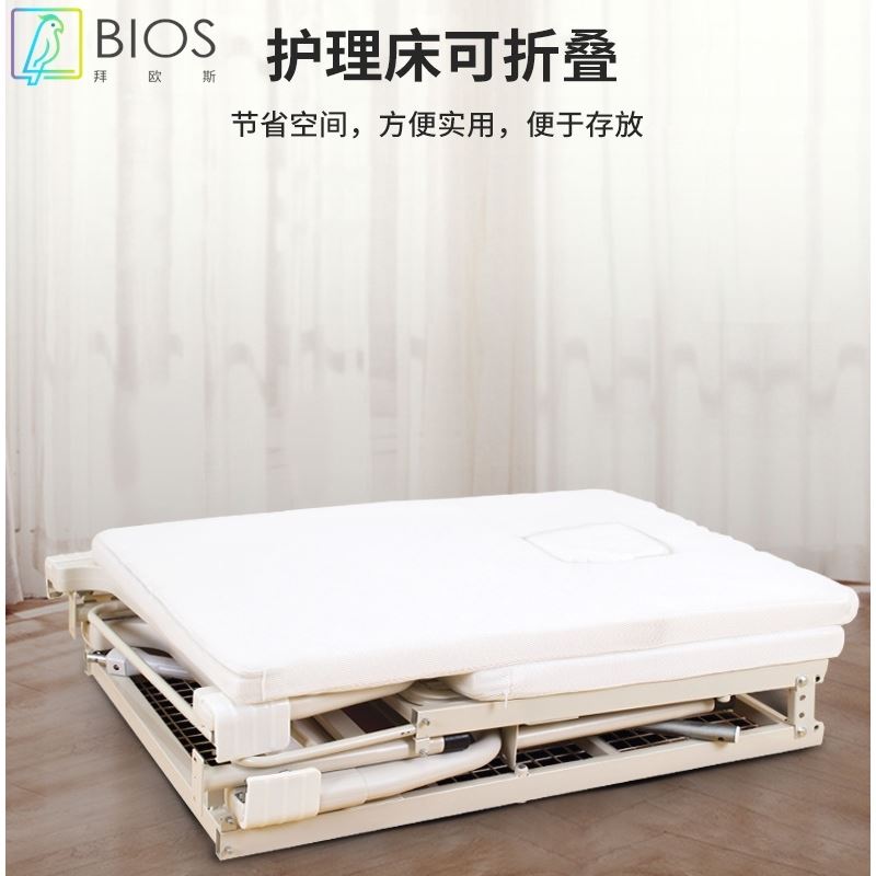单摇可折叠护理床家用简易单人经济型老人病床瘫痪病人床手动带厕