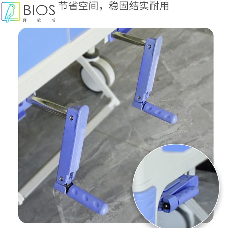 ABS一次冲压成型单双摇病床 家用多功能手摇升降护理床 医用病床