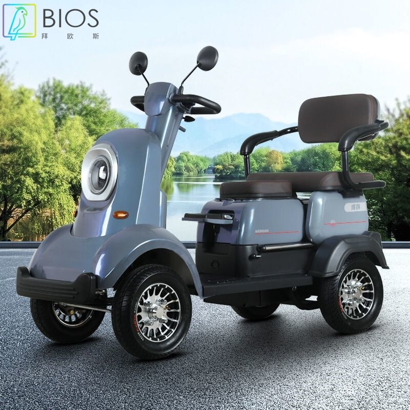 高端老人代步车四轮车电动车老年小巴士新款残疾人助力车双人双位