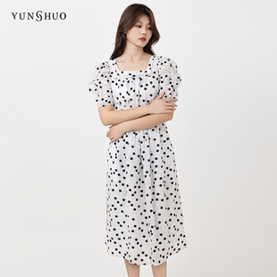 YUNSHUO波點系列泡泡袖 連衣裙569330