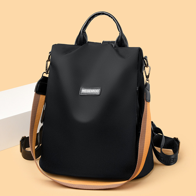 防盗双肩包女2026新款时尚防水牛津布女士背包大容量轻便旅行包包