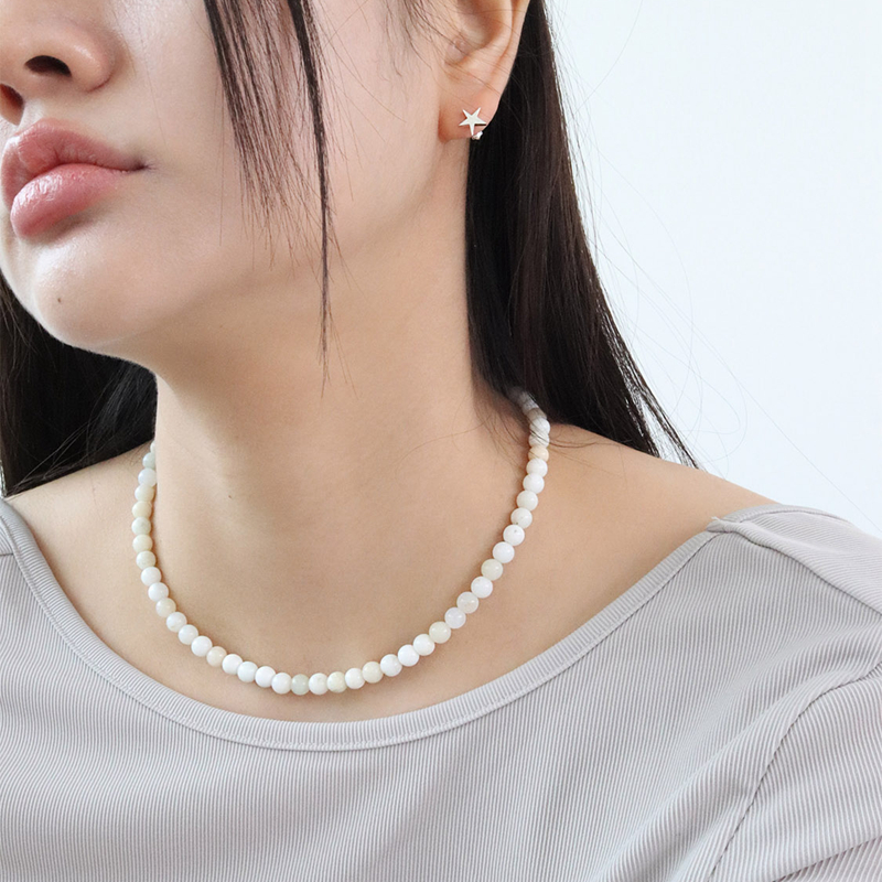 YAXN轻奢高级感气质串珠项链女法式复古优雅个性百搭颈链锁骨链