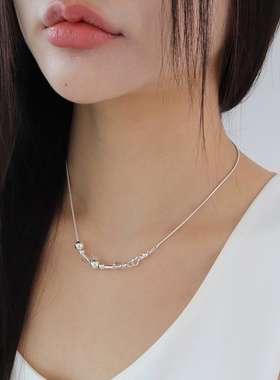 YAXN日韩时尚简约青春纯银饰品短项链女锁骨链清新气质层珠项链