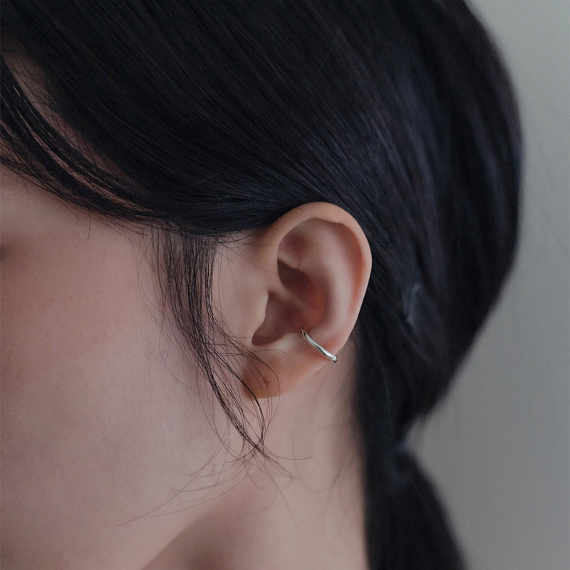 YAXNS925纯银素圈耳扣女极简养耳耳环经典ins风韩系耳饰个性时髦