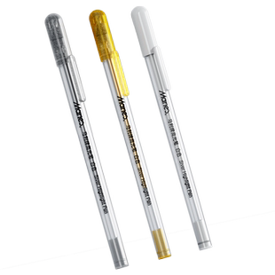 马利丙烯高光笔白色手绘记号笔金色银色马克绘画美术生写字笔动漫设计勾线笔素描彩色黑底白字咕卡笔