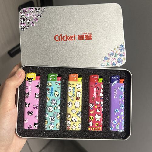 草蜢cricket草蜢库洛米史迪奇贴纸DIY手工打火机套装送男女友