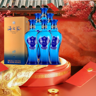 洋河蓝色经典海之蓝42度375ml*6瓶整箱装绵柔型纯粮白酒[55]