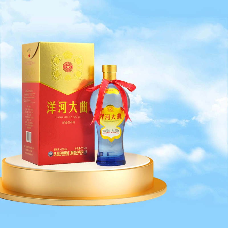 洋河大曲 口感绵柔 浓香型白酒 42度 375ml 单瓶装 粮食口粮酒
