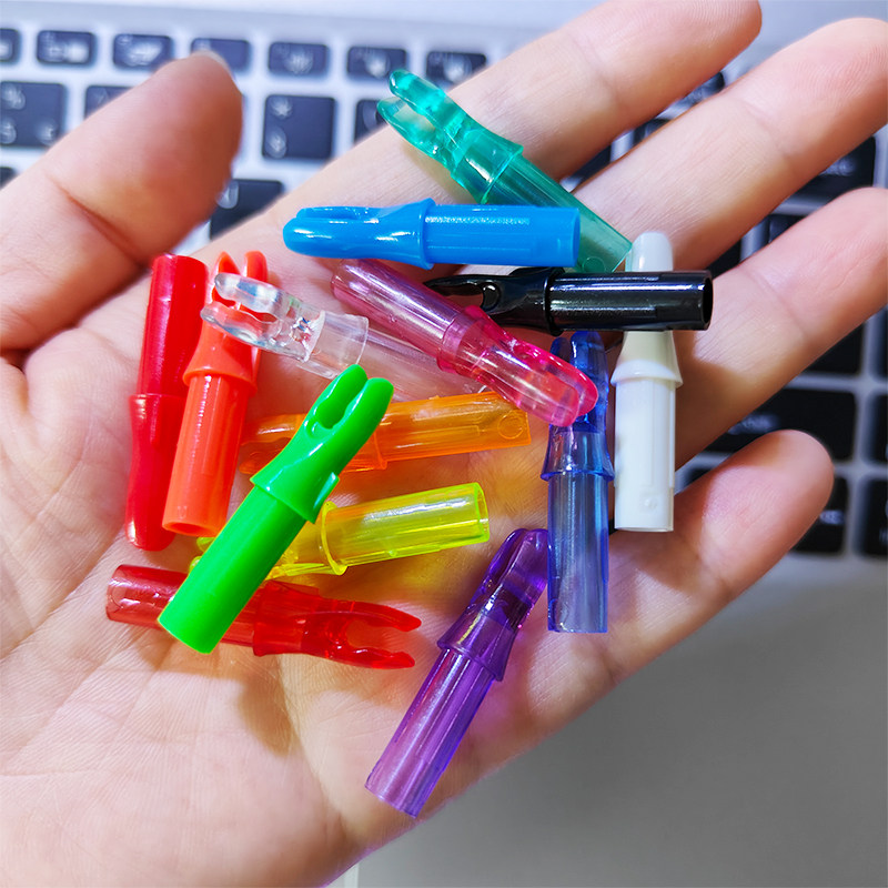 24个射箭器材 弓箭箭支箭尾6.2内径箭尾直插尾双扣箭尾