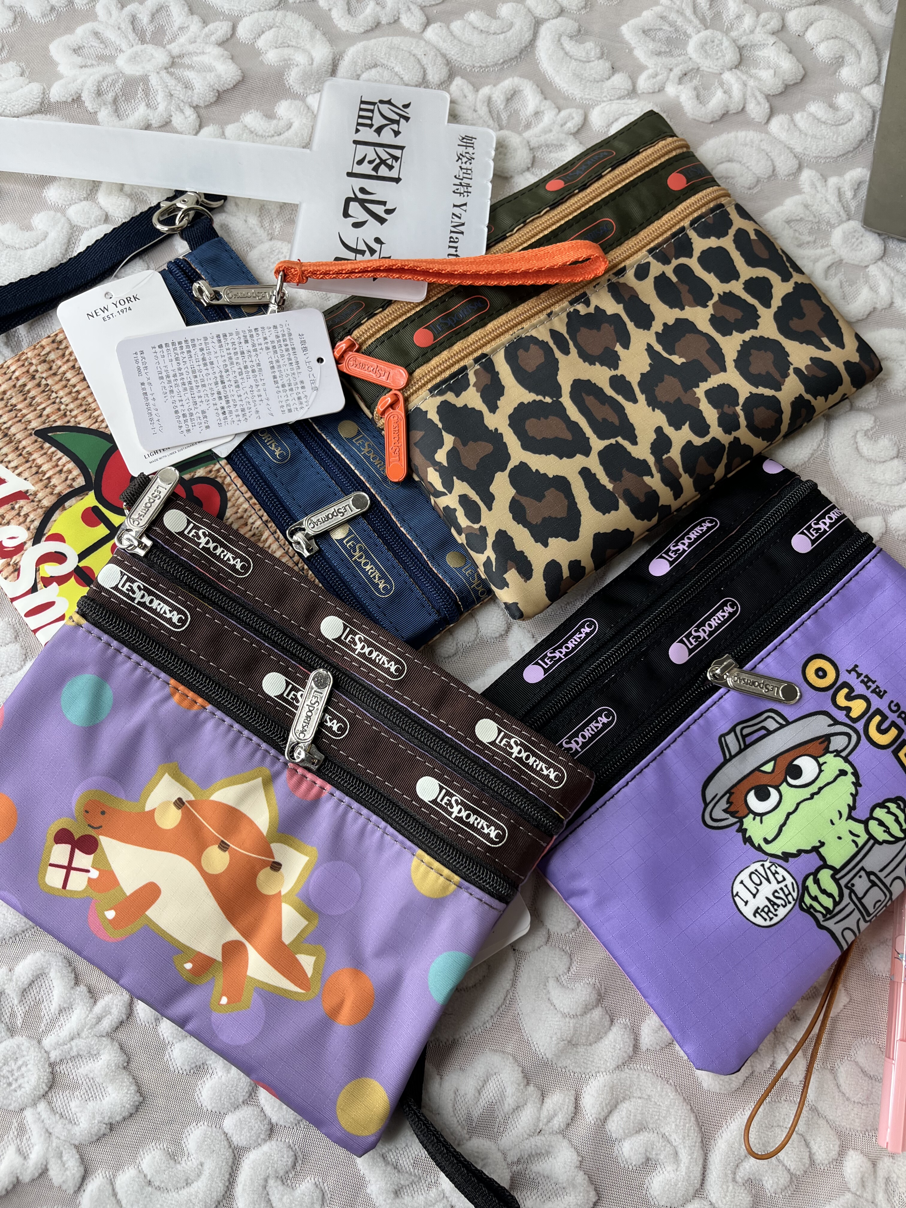 老标YzMart豹纹联名大号双拉链护照包证件收纳包芝麻街联名手机包,箱包皮具/热销女包/男包,手拿包,淘宝优惠券,粉丝福利购,淘宝优惠卷