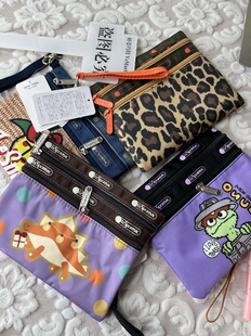 老标YzMart豹纹联名大号双拉链护照包证件收纳包芝麻街联名手机包