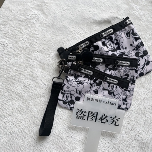 奈娃米奇两件套特价手包特价外贸中古花色通动漫尼龙布手拿包