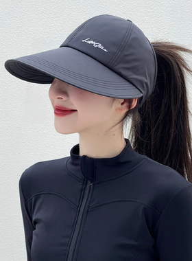 太阳帽女2026新款夏季速干大帽檐空顶遮阳防晒帽防紫外线鸭舌帽子