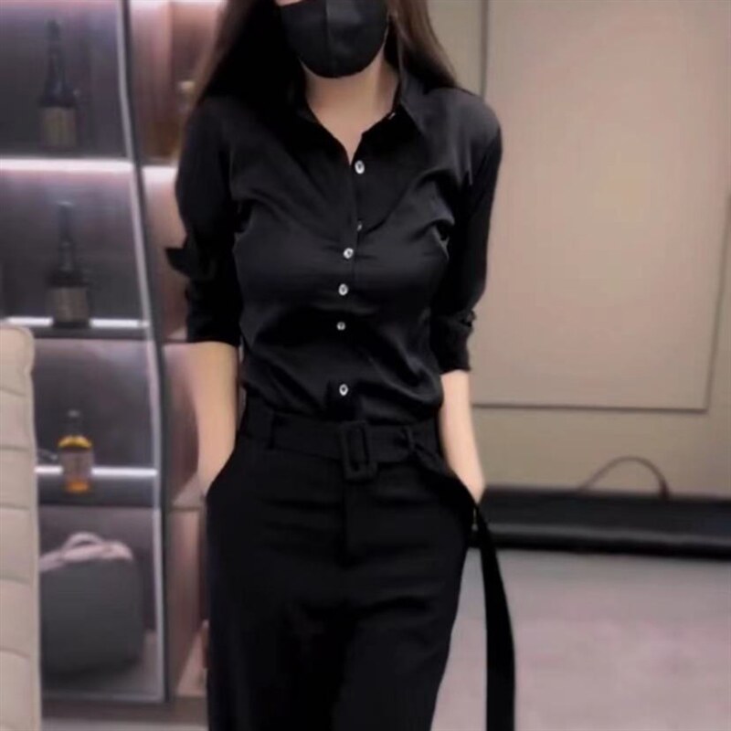 2023新款时尚洋气百搭气质高端黑色显瘦修身长裤网红女士休闲裤