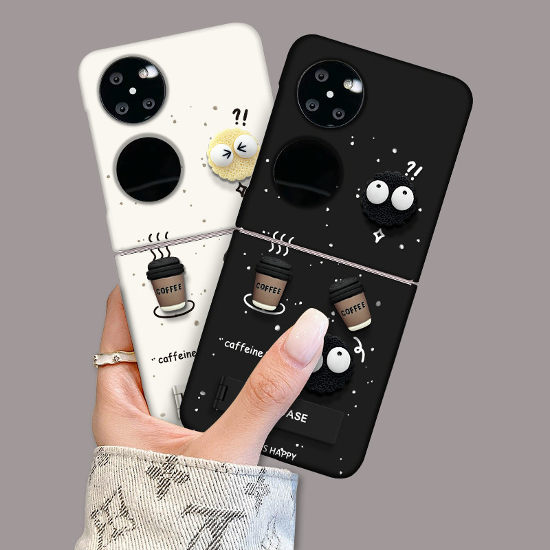 适用于华为Pocket2手机壳保护套咖啡煤球折叠屏无边框ins风个性新款轻奢镜头全包简约气质高级感防摔潮小众女