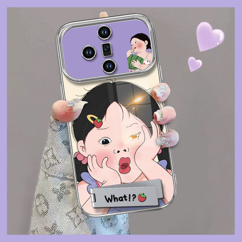 适用于OPPOFINDX7手机壳FINDX6保护套findx5潮findx3创意个性搞怪女孩新款镜头全包轻奢简约网红女高颜值支架