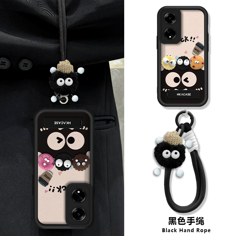 适用于OPPOF23手机壳F15保护套F11咖啡煤球个性创意ins风潮天眼阶梯女简约轻奢镜头全包小众防摔新款气质高级