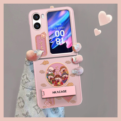 适用于OPPOFindN2Flip手机壳八方来财折叠屏无边框保护套防摔ins风高级感气质镜头全包潮个性女创意轻奢新款