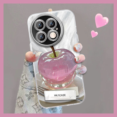 适用于一加13手机壳一加12保护套一加Ace5晶莹粉苹果Ace3Pro镜头全包Ace2新款个性防摔创意高级感轻奢ins风女