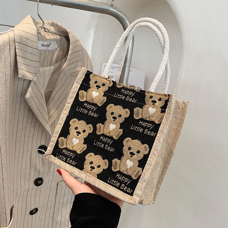 U先试用 可爱卡通小熊手提袋轻便携带大容量收纳单肩包通勤手拎包,家庭/个人清洁工具,洗漱包,淘宝优惠券,粉丝福利购,淘宝优惠卷