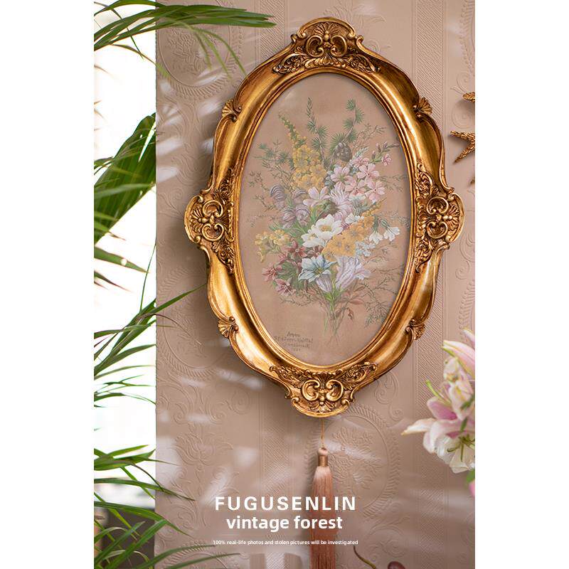 覆古欧洲宫殿浮雕树脂相框家庭民宿墙壁装饰文学无障碍豪华雕刻镜