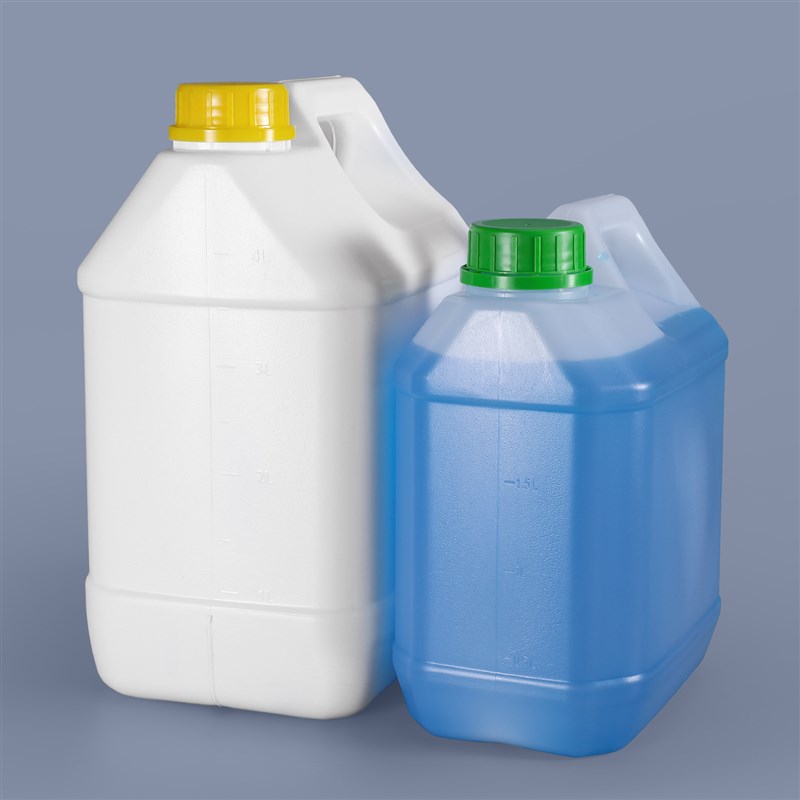 食品级加厚塑料桶扁桶带盖方形油壶酒桶油桶2L升kg斤酒精消素液桶
