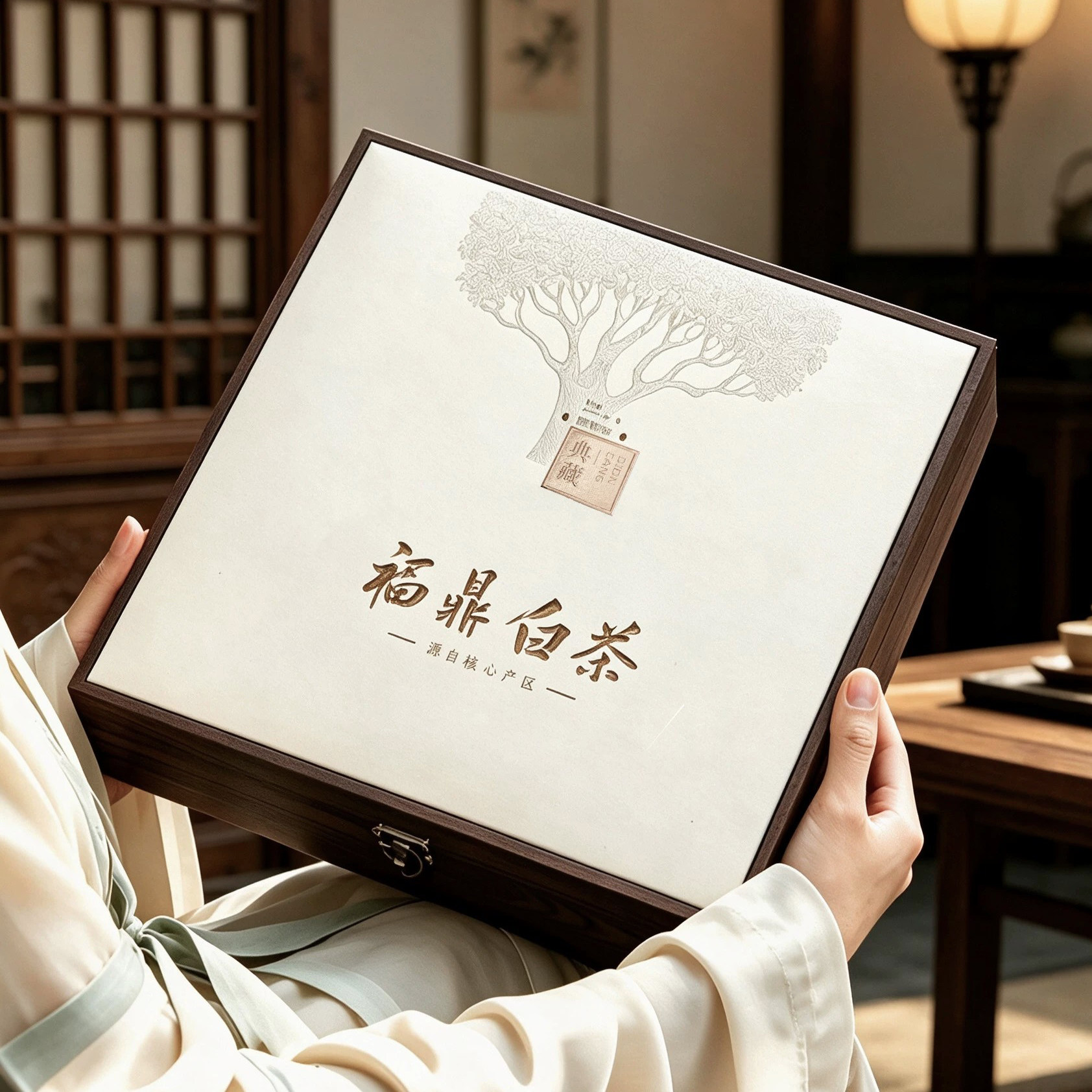 福鼎白茶包装寿眉茶饼礼盒茶叶300克350克白牡丹收纳高档空礼品盒