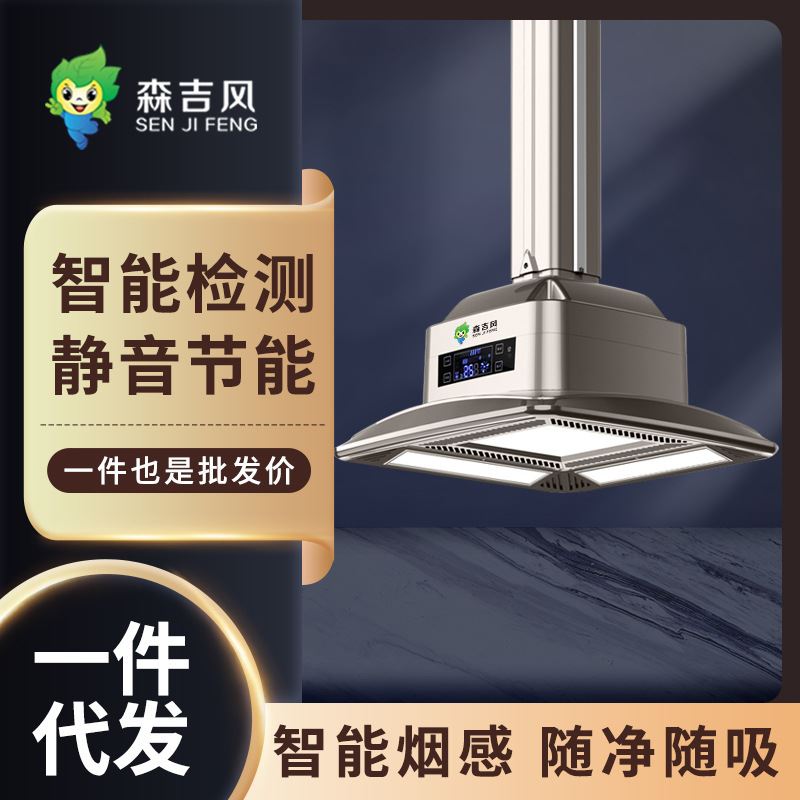 灯升降吊灯麻将机顶灯棋牌室吸烟灯空气净化茶楼馆抽风机
