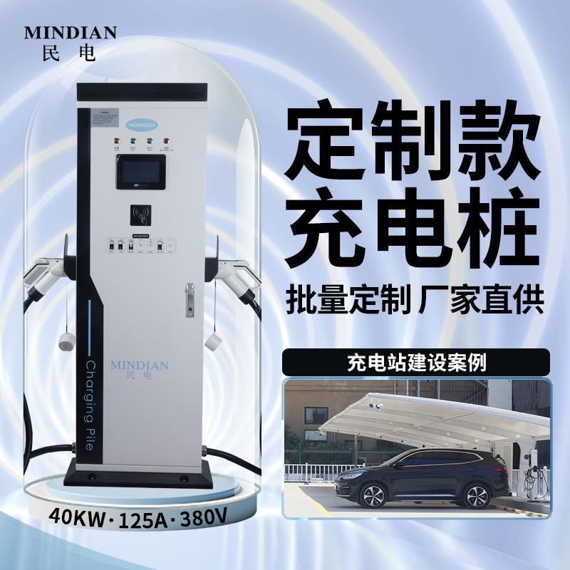 40KW新能源电动汽车通用充电桩商用立式直流单枪双枪快速充定制款